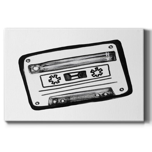 Cassette Sketch Premium Gallery Wrapped Canvas - Ready to Hang