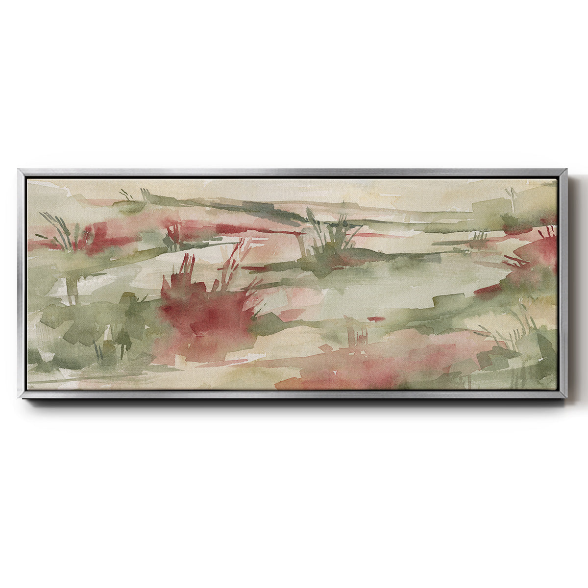 Rust Grasslands II - Floater Framed Canvas Print