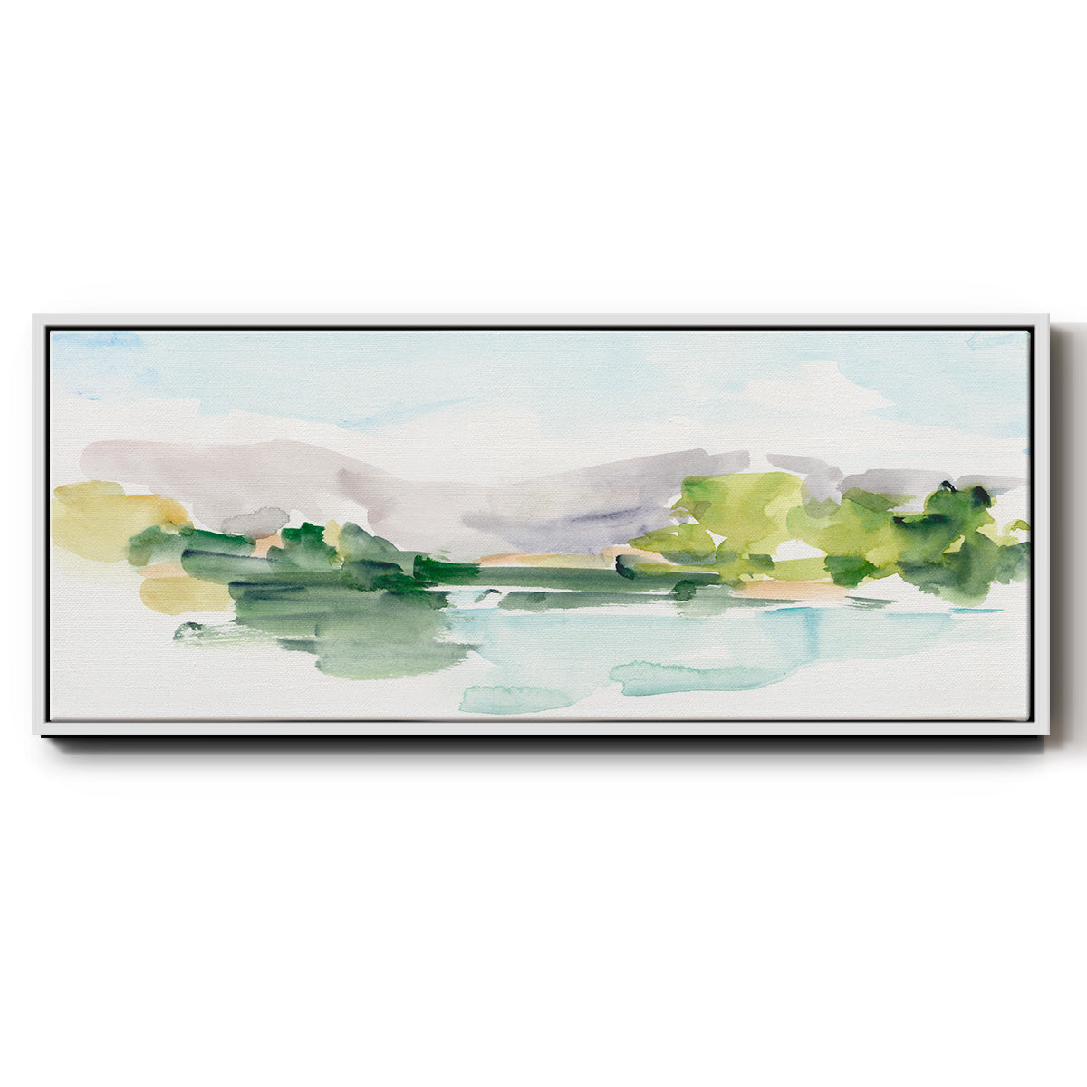 Tangerine Sunset II - Floater Framed Canvas Print