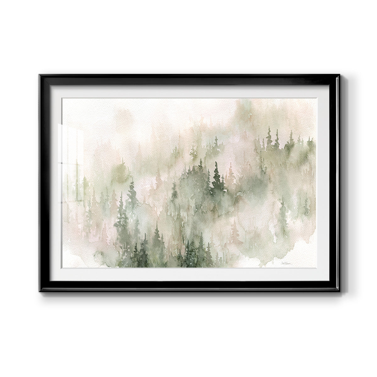 Misty Mountain Sides - Modern Framed Art Print
