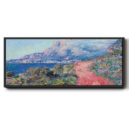 The Red Road near Menton, 1884 - Floater Framed Canvas Print