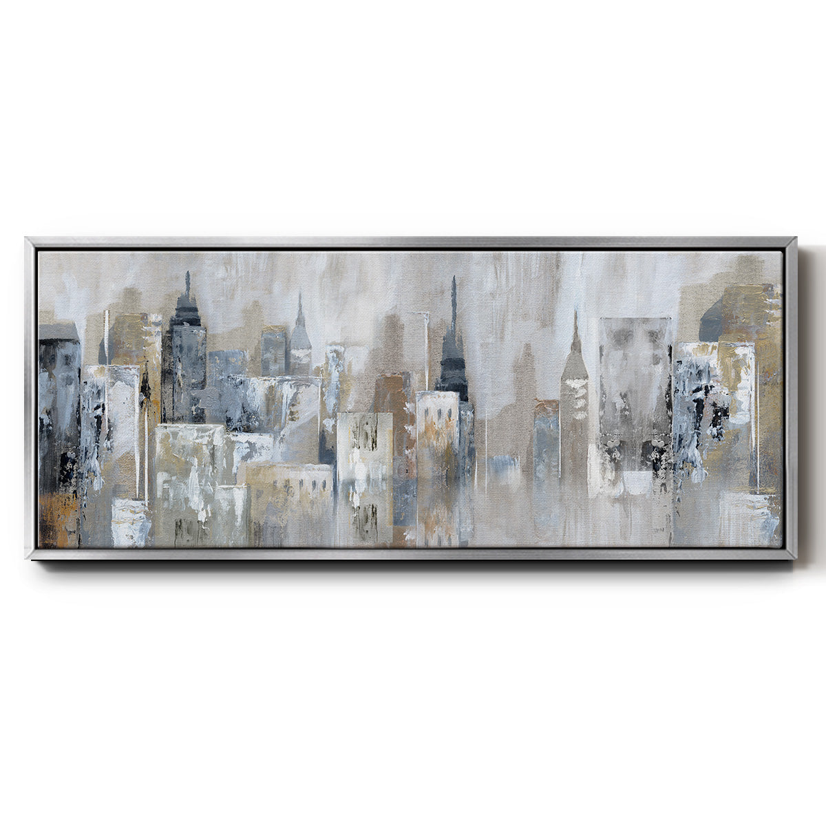 Bay City Reflection - Floater Framed Canvas Print