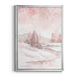 Blush Winter - Modern Framed Canvas Print