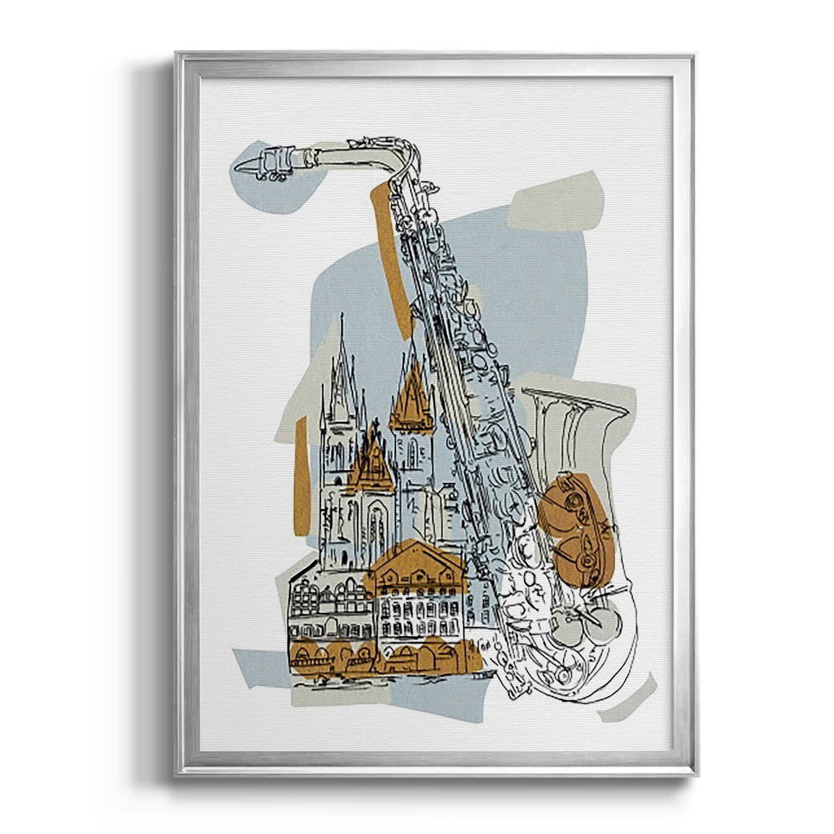 Rehearsal II - Modern Framed Canvas Print