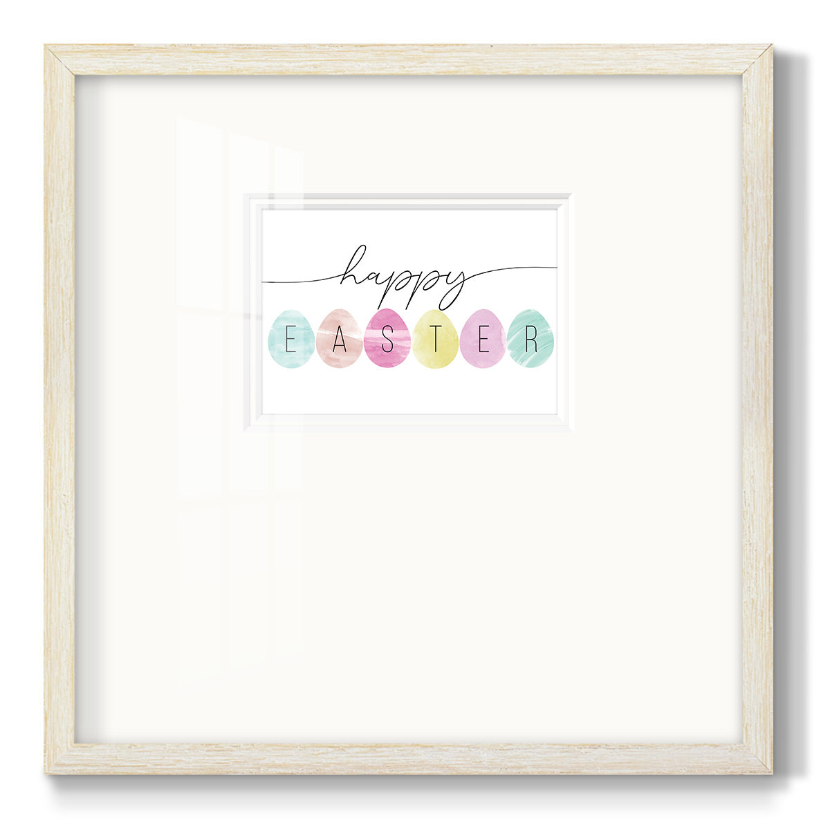 Happy Easter Premium Framed Print Double Matboard