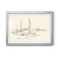 Coastal Contour Sketch I Premium Framed Print - Ready to Hang