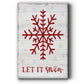 Let It Snow Snowflake - Gallery Wrapped Canvas