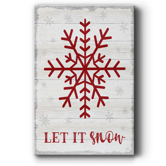 Let It Snow Snowflake - Canvas Art Print