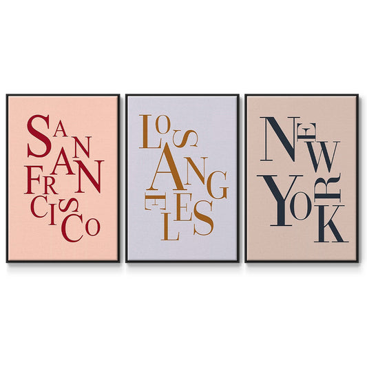 City Center Type I - Floater Framed Canvas Set