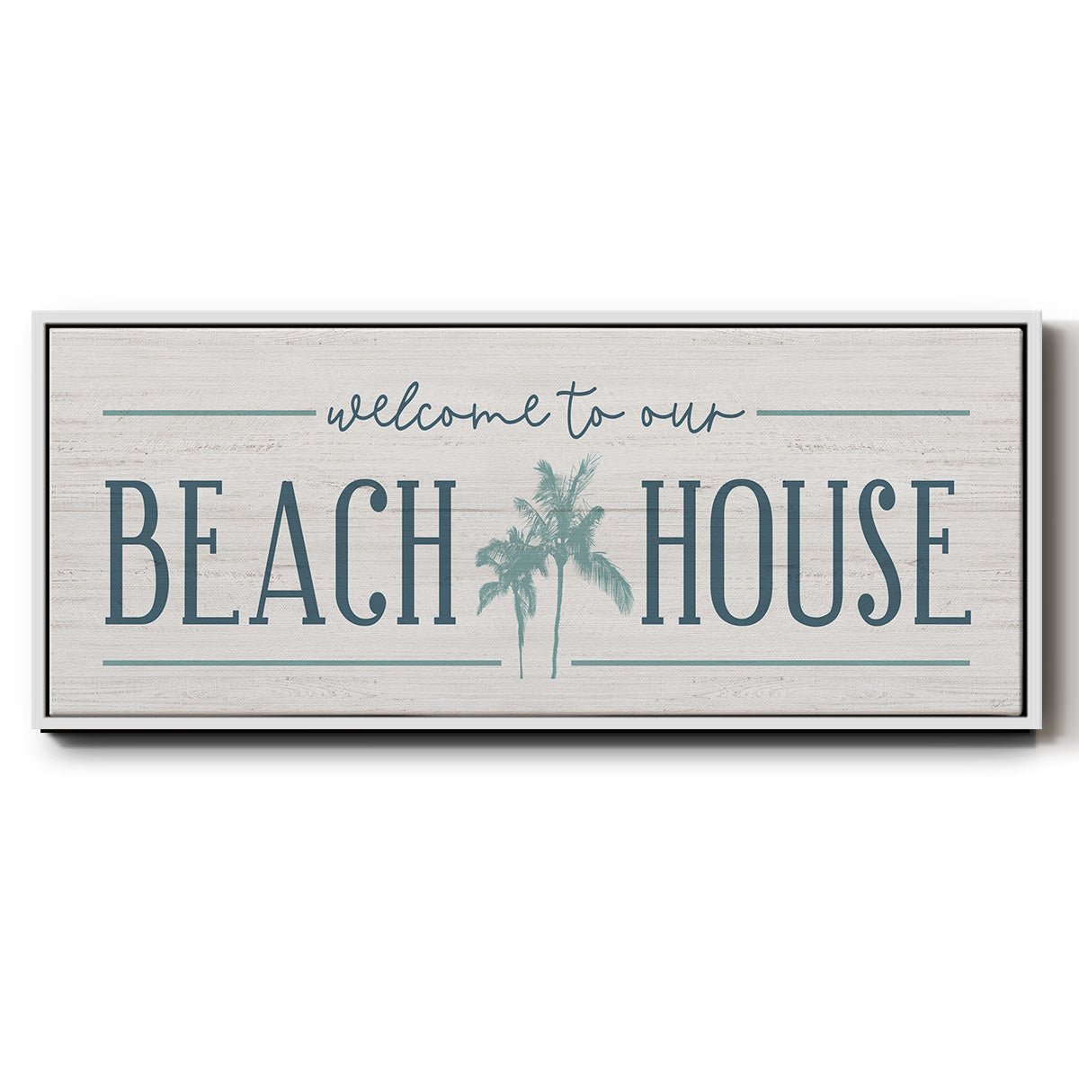 Our Beach House - Floater Framed Canvas Print