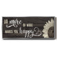 Makes You Happy - Floater Framed Canvas Print