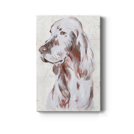 Sitting Dog III Premium Gallery Wrapped Canvas - Ready to Hang