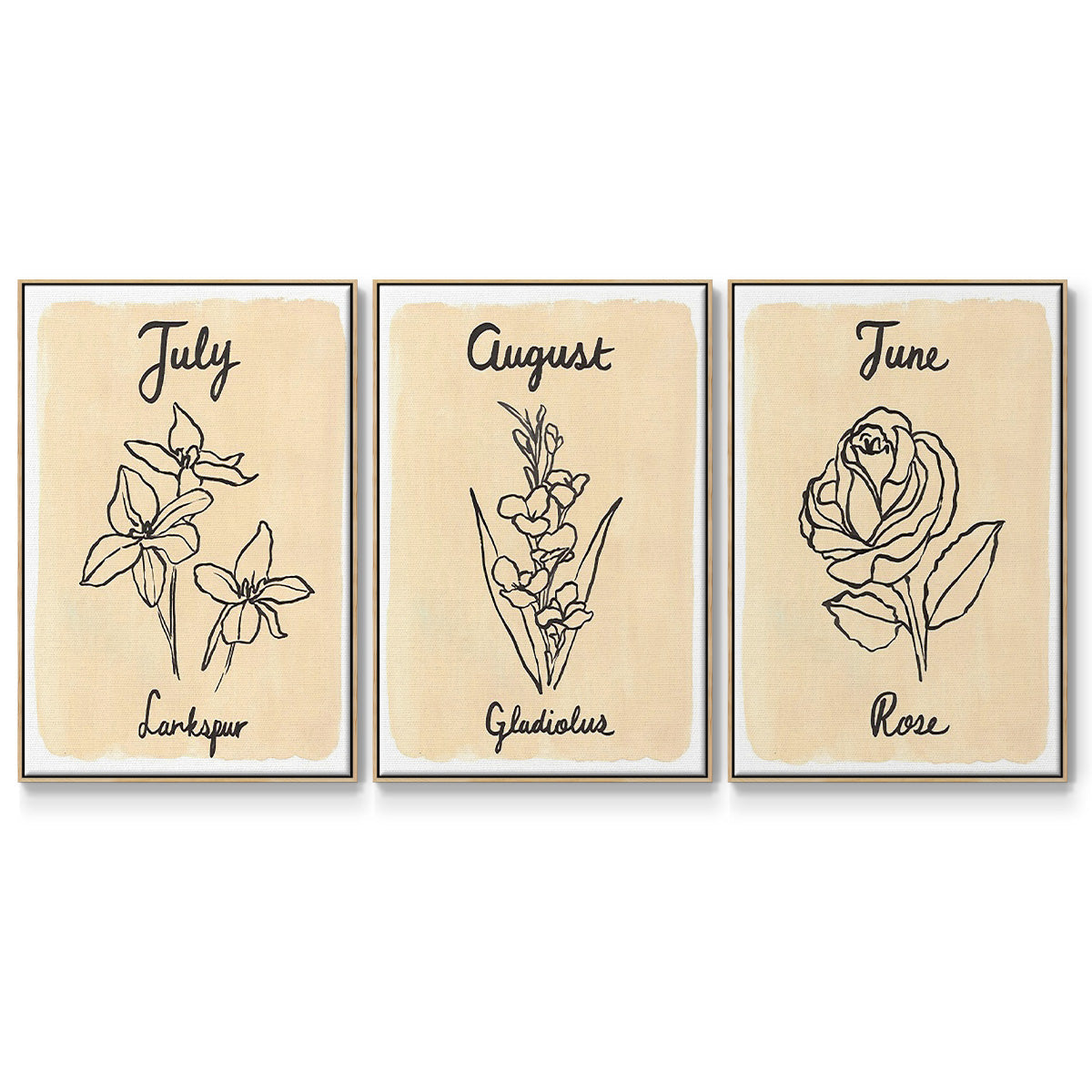 Birth Month VI - Floater Framed Canvas Set