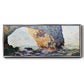 The rocky cliffs of Ã‰tretat (La Porte man) [1] by Monet - Floater Framed Canvas Print