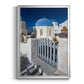 Santorini Sidewalk - Modern Framed Canvas Print