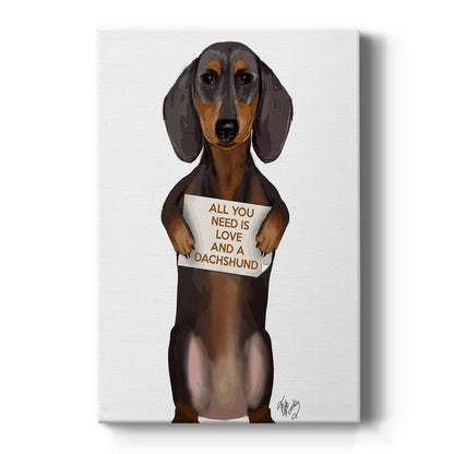 Love and Dachshund - Canvas Art Print