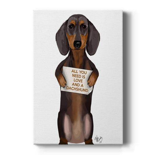 Love and Dachshund - Canvas Art Print