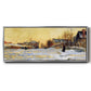 Snow Effect, The Street in Argentuil, 1875 - Floater Framed Canvas Print