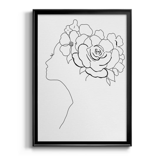 Fashion Floral Sketch II - Modern Framed Canvas Print