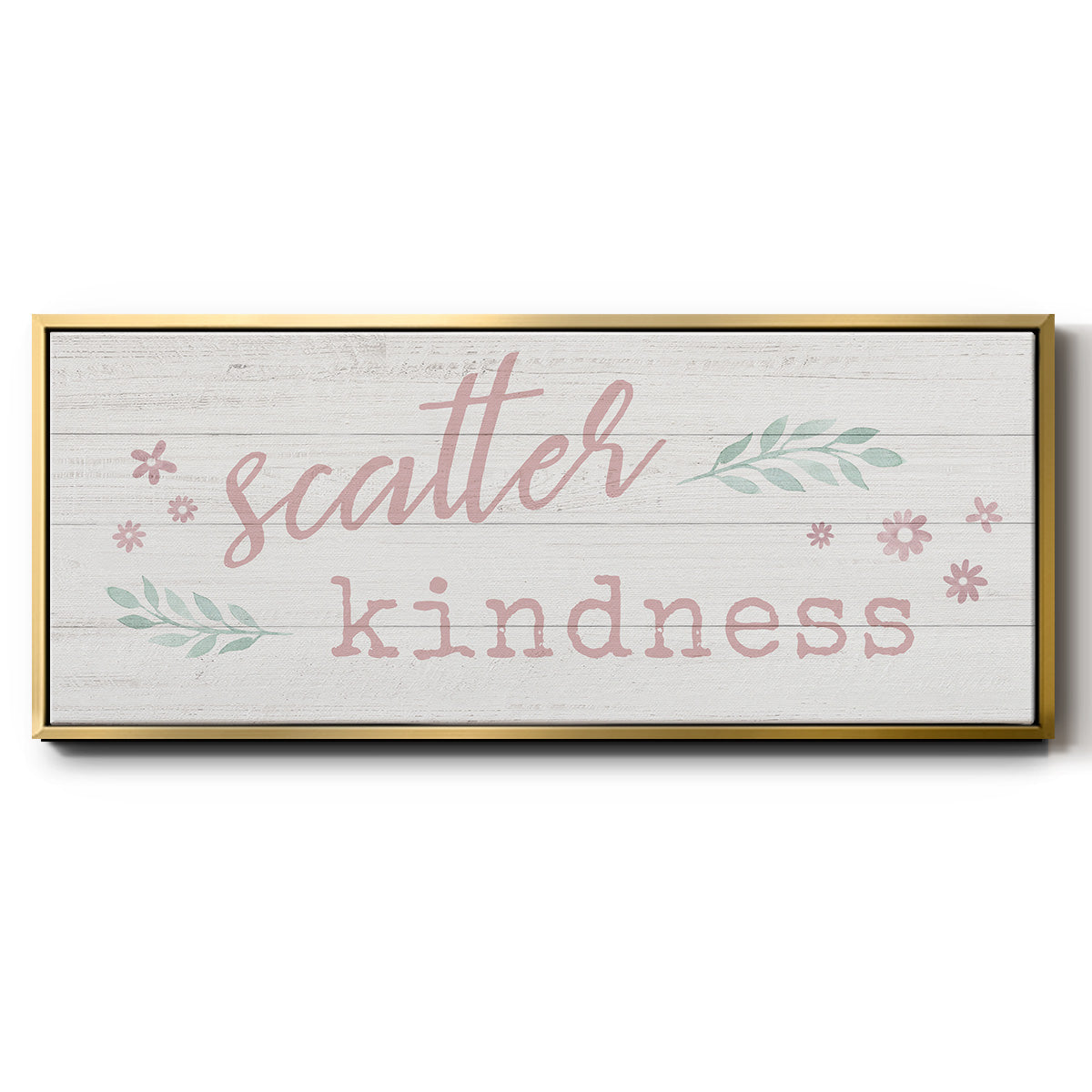 Scatter Kindness - Floater Framed Canvas Print