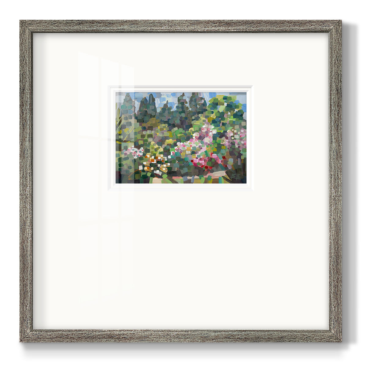 Arboretum in Spring- Premium Framed Print Double Matboard