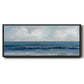 Cloudy Ocean Waves Horizon - Floater Framed Canvas Print