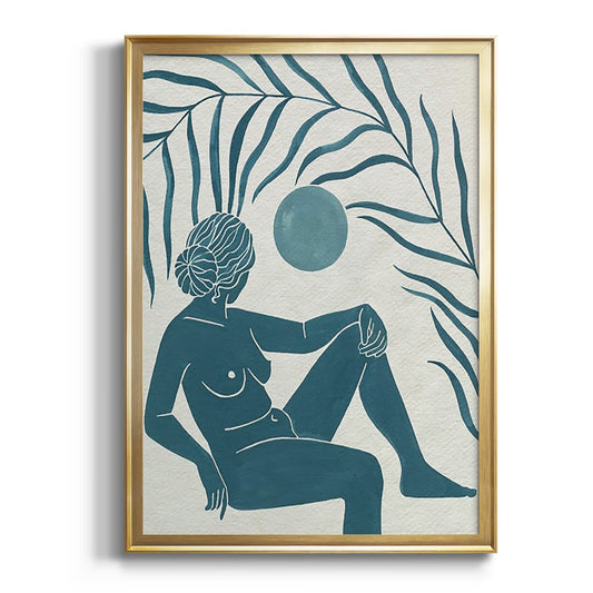 Moon Gazer I - Modern Framed Canvas Print