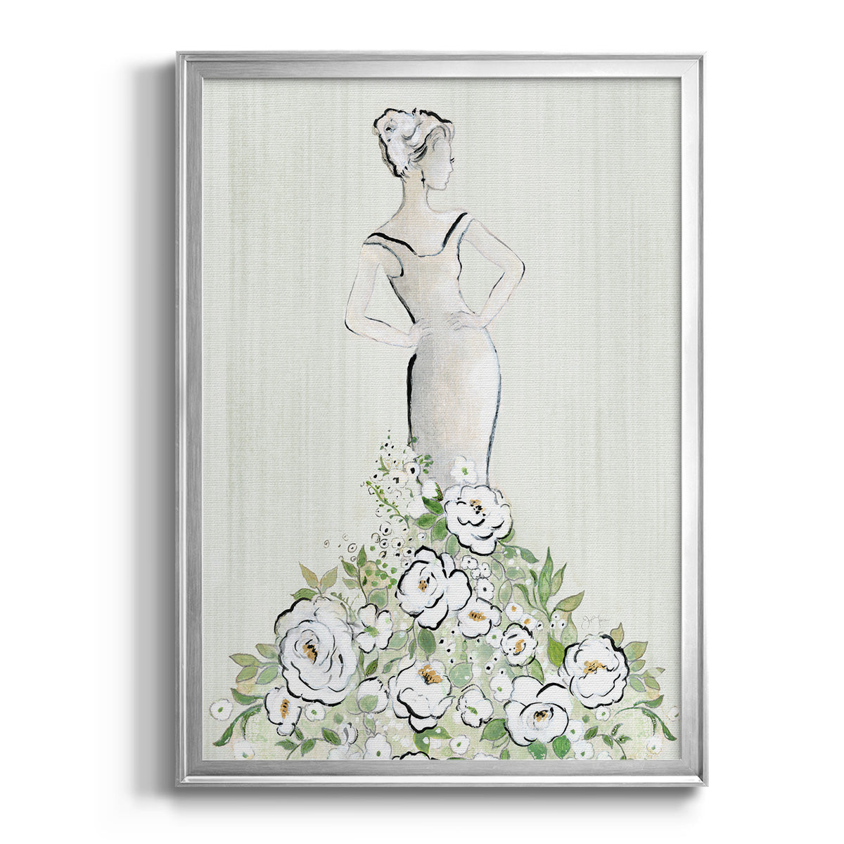 Fashion Floral Figurative - Modern Framed Canvas Print