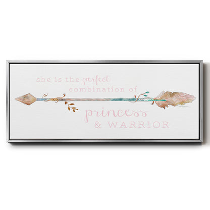 Princess & Warrior - Floater Framed Canvas Print