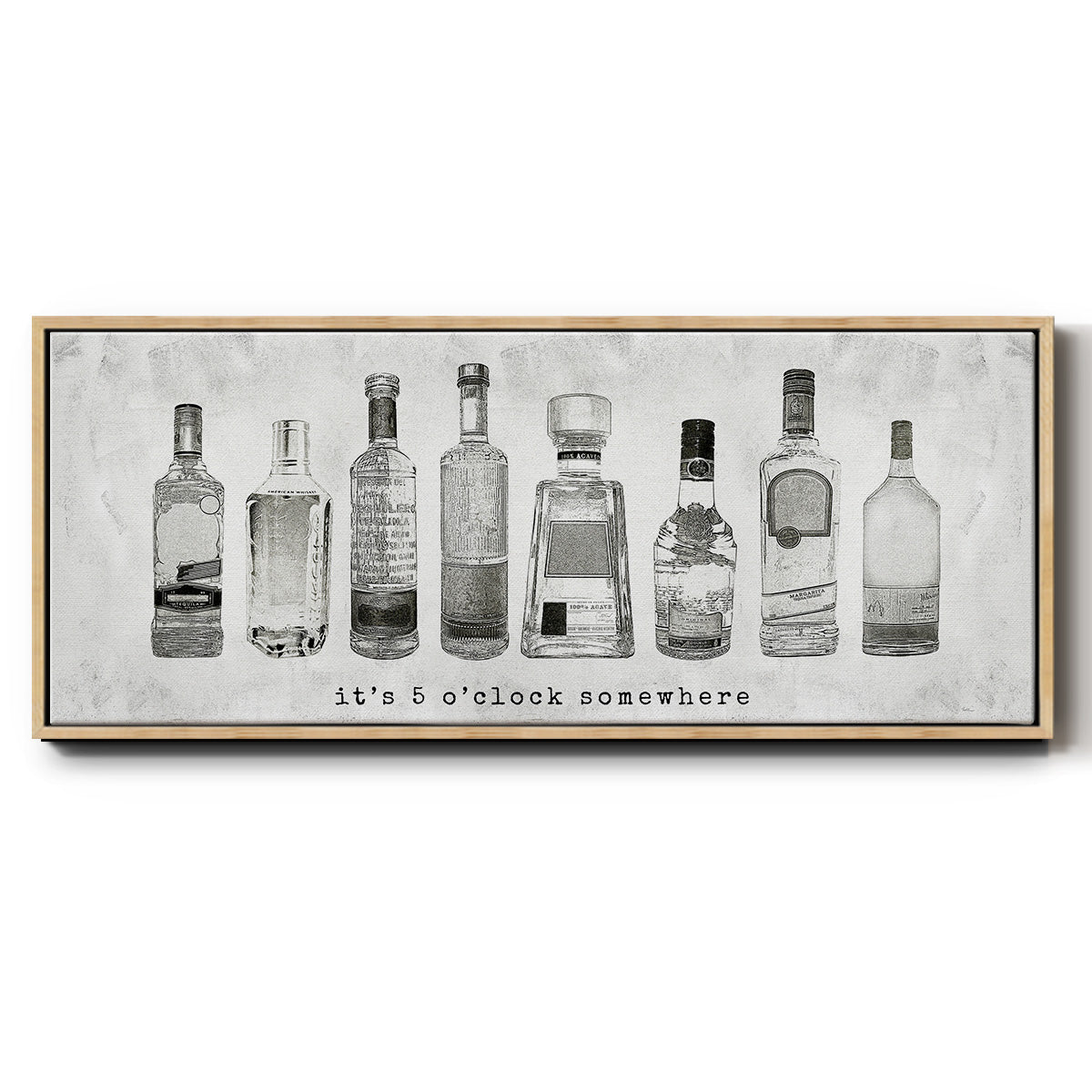 5 O'Clock Somewhere - Floater Framed Canvas Print