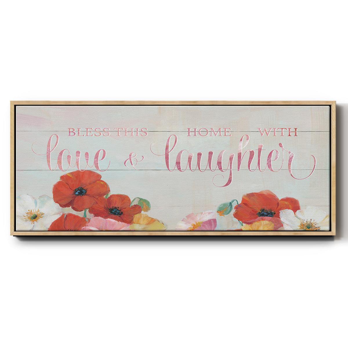 Bless this Home - Floater Framed Canvas Print