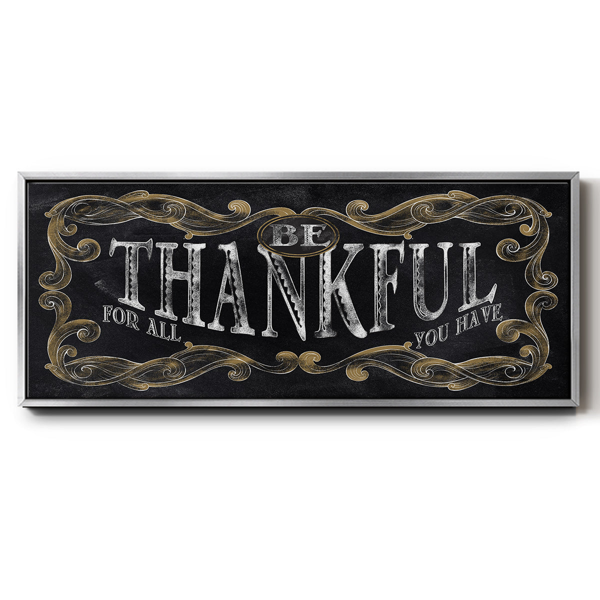 Be Thankful - Floater Framed Canvas Print