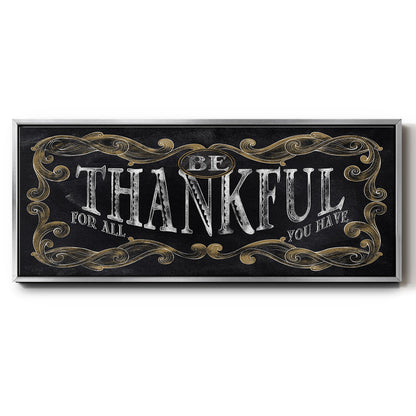 Be Thankful - Floater Framed Canvas Print