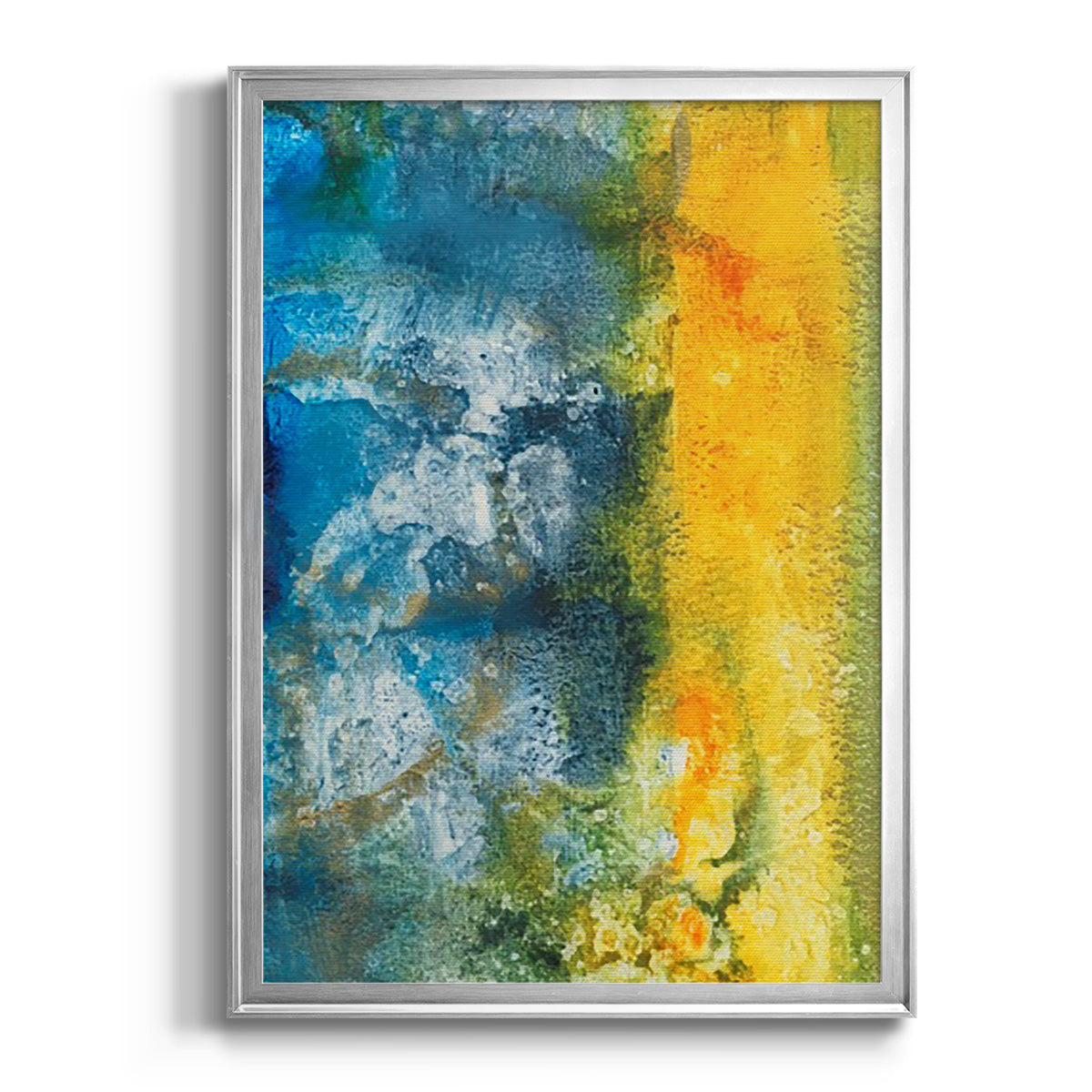 Aquatic Energy II - Modern Framed Canvas Print