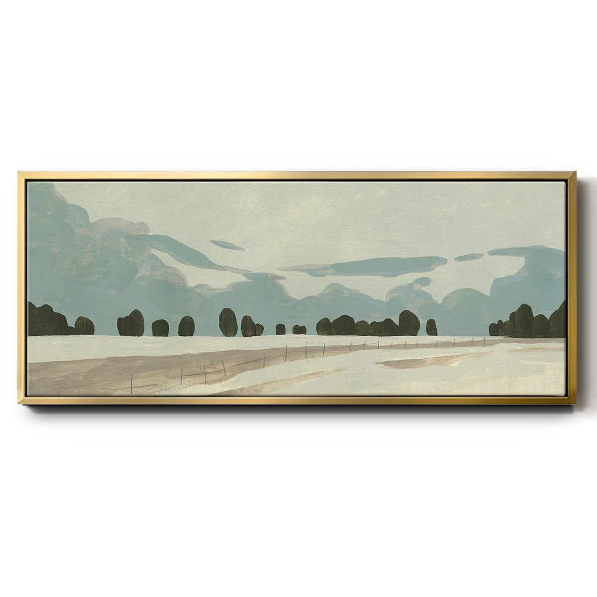 Farmland Study IV - Floater Framed Canvas Print