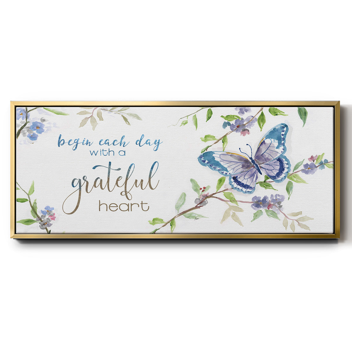 Begin Each Day - Floater Framed Canvas Print