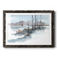 Winter Stream Watercolor I - Barnwood Framed Art Print