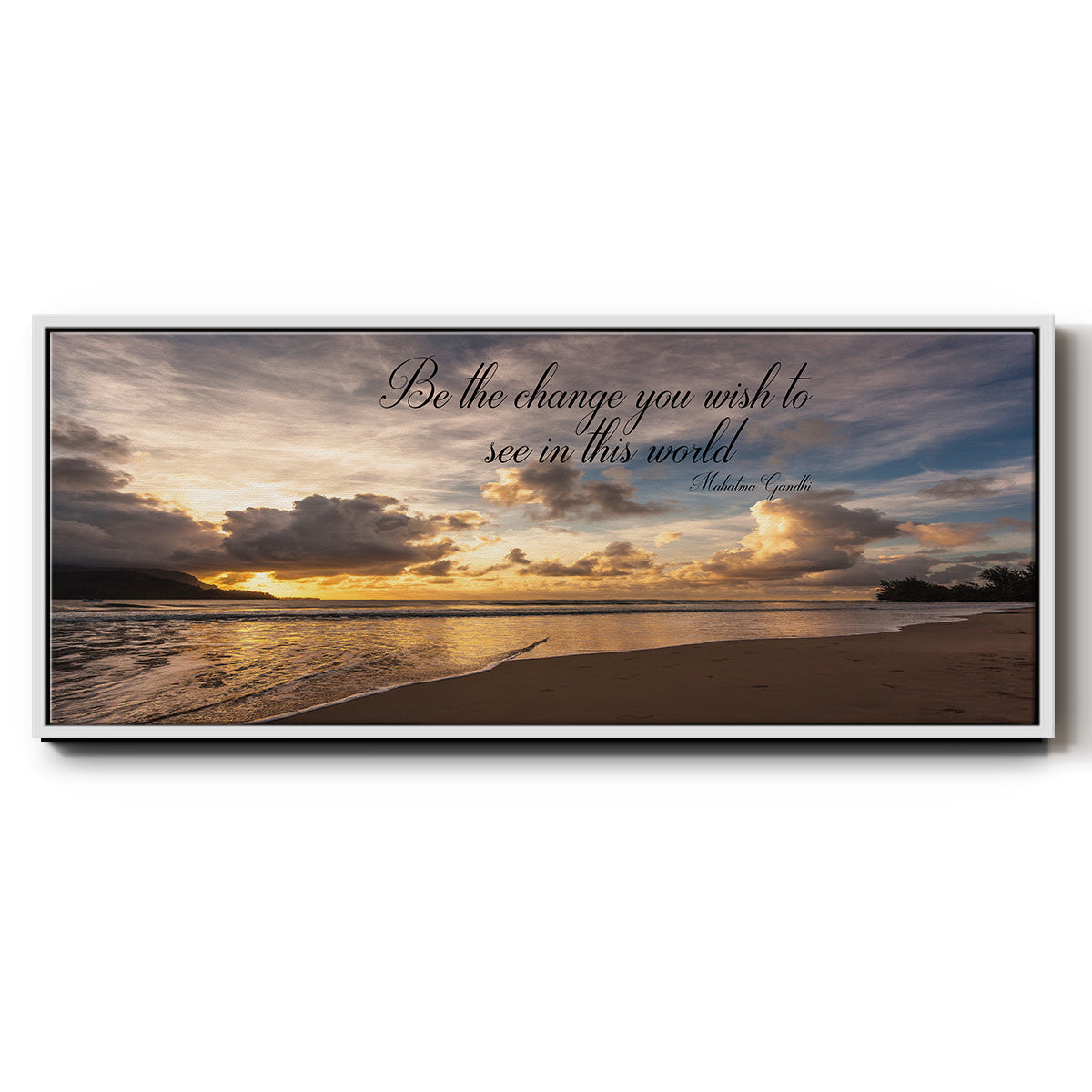 Be The Change - Floater Framed Canvas Print