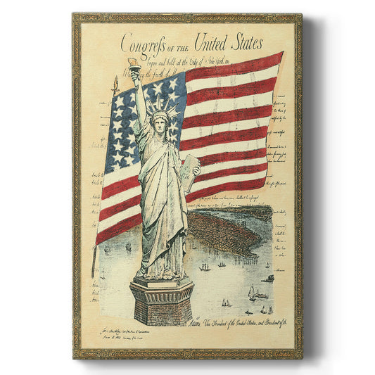 USE D # Proud To Be An American I Premium Gallery Wrapped Canvas - Ready to Hang