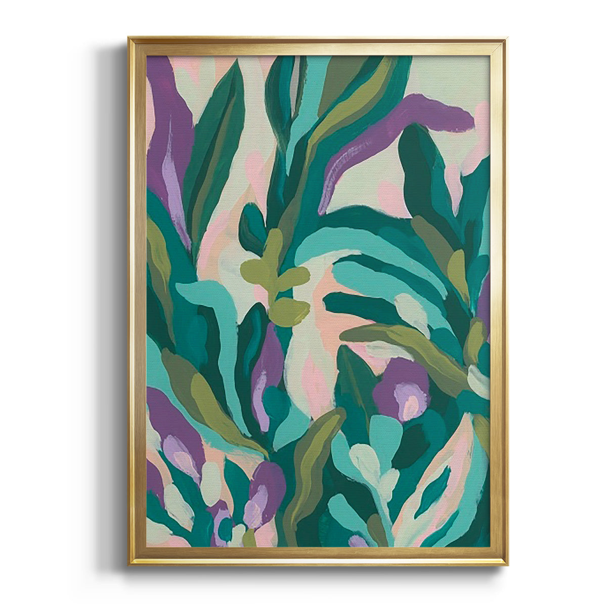 Jungle Wave II - Modern Framed Canvas Print