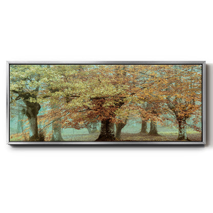 Teal Tree - Floater Framed Canvas Print