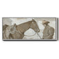 Work Friends I - Floater Framed Canvas Print