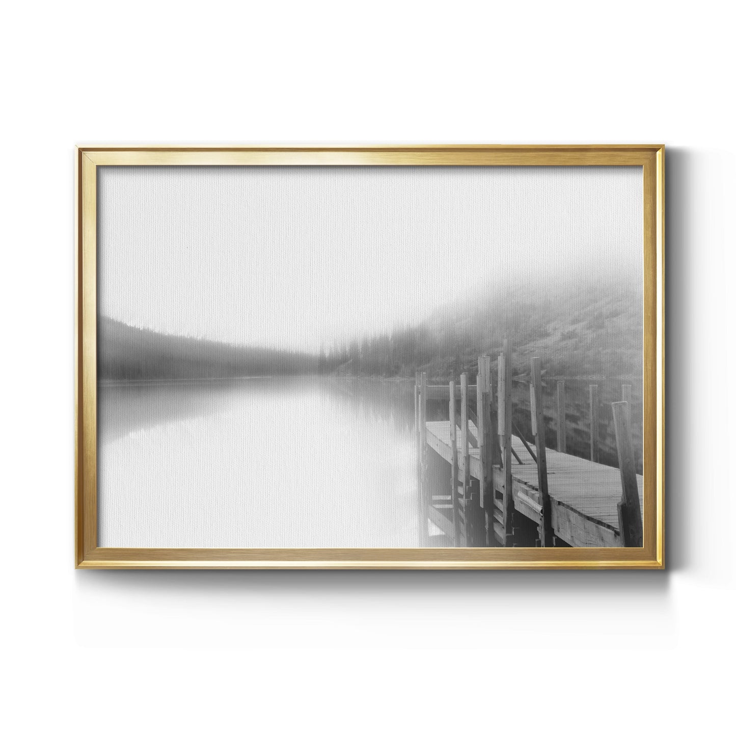 Mist on the Docks Premium Classic Framed Canvas - Ready to Hang