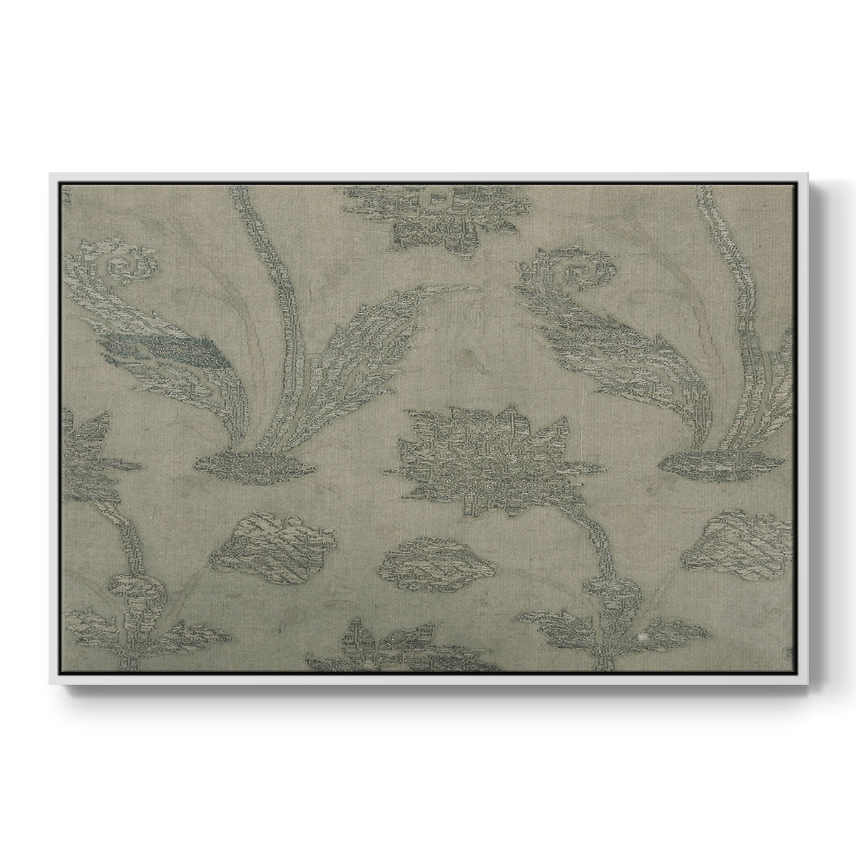 Vintage Abstract Print XV - Floater Framed Canvas Print