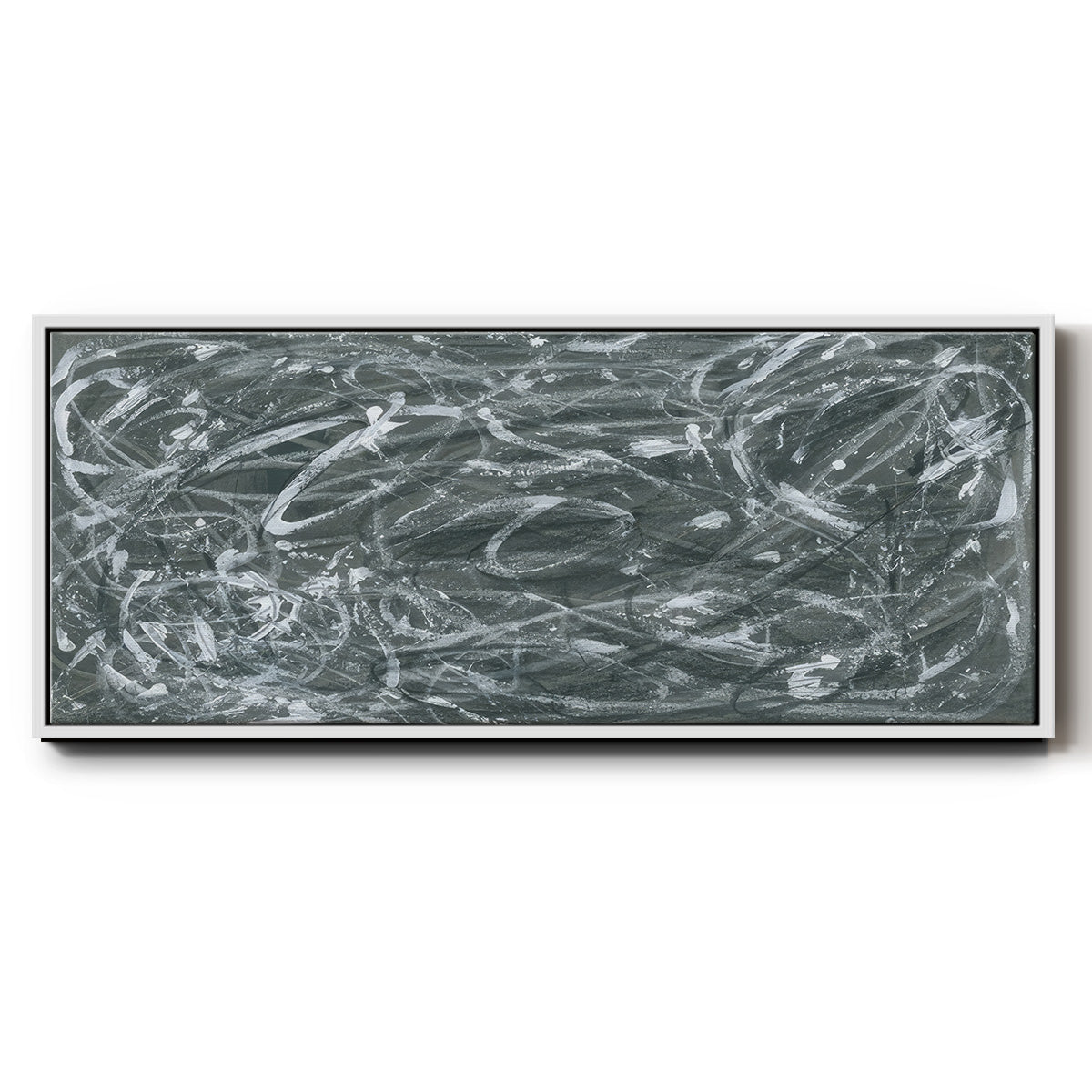 Static Scramble II - Floater Framed Canvas Print