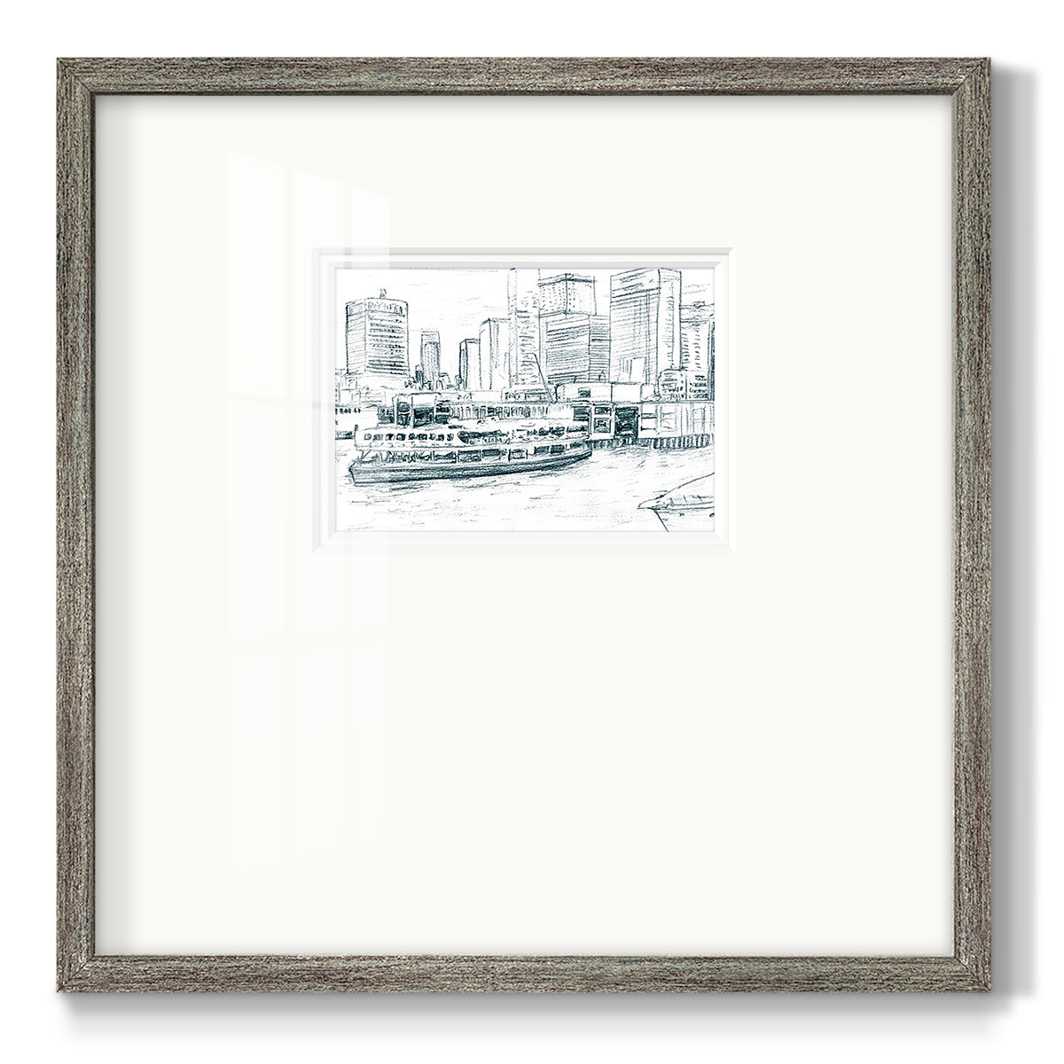 Ferryboats IV - Double Matboard Framed Print