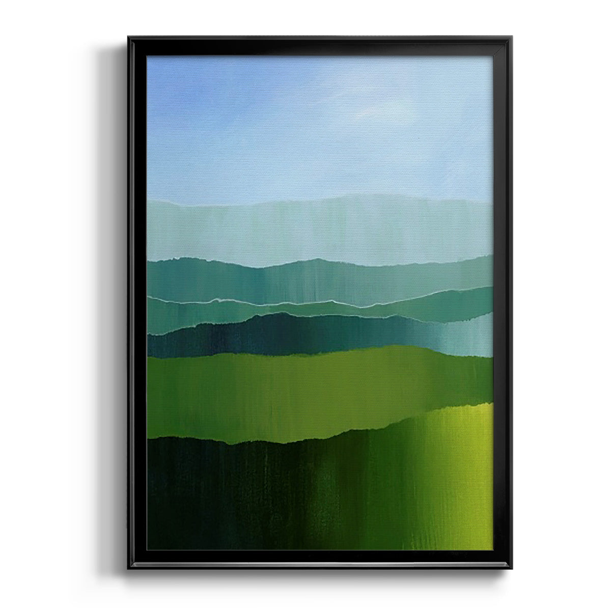 Blue Ridge Fade I - Modern Framed Canvas Print