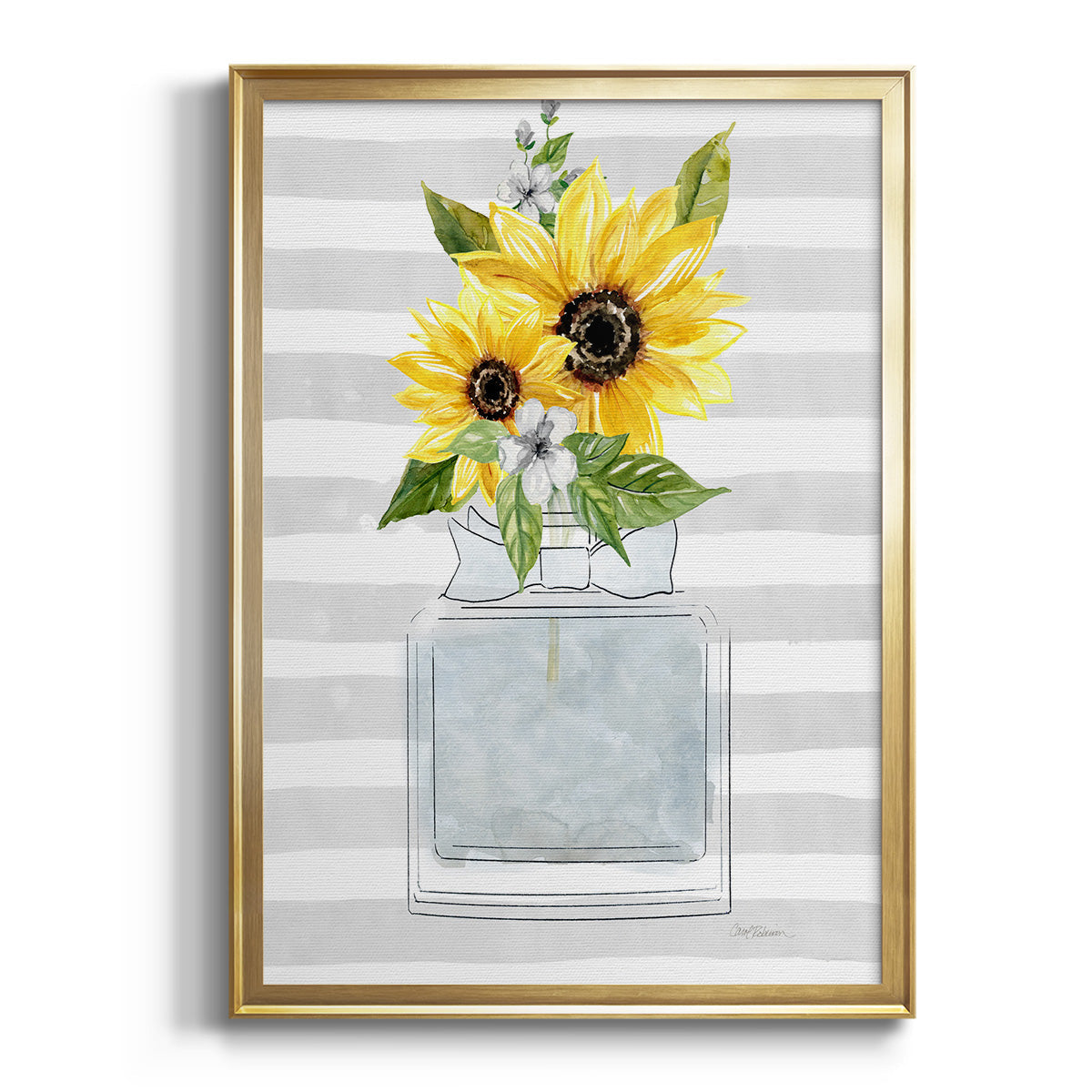 Sunflower Perfume II - Modern Framed Canvas Print