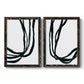 Onyx Ribbon I - Premium Framed Canvas 2 Piece Set - Ready to Hang