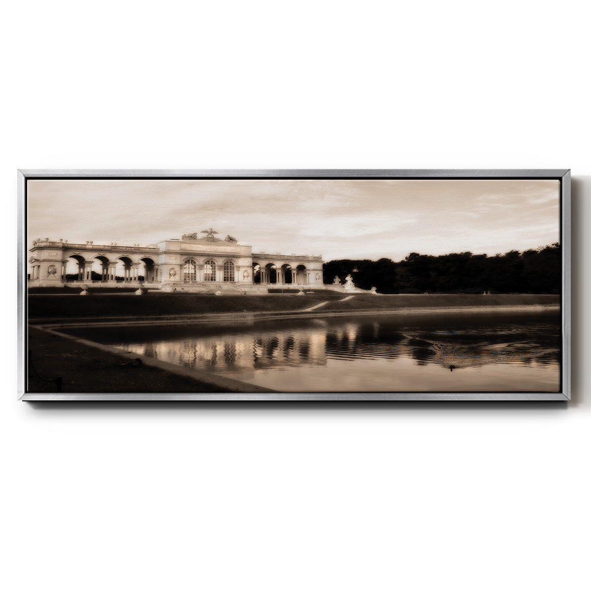 Gloriette Schonbrunn - Floater Framed Canvas Print